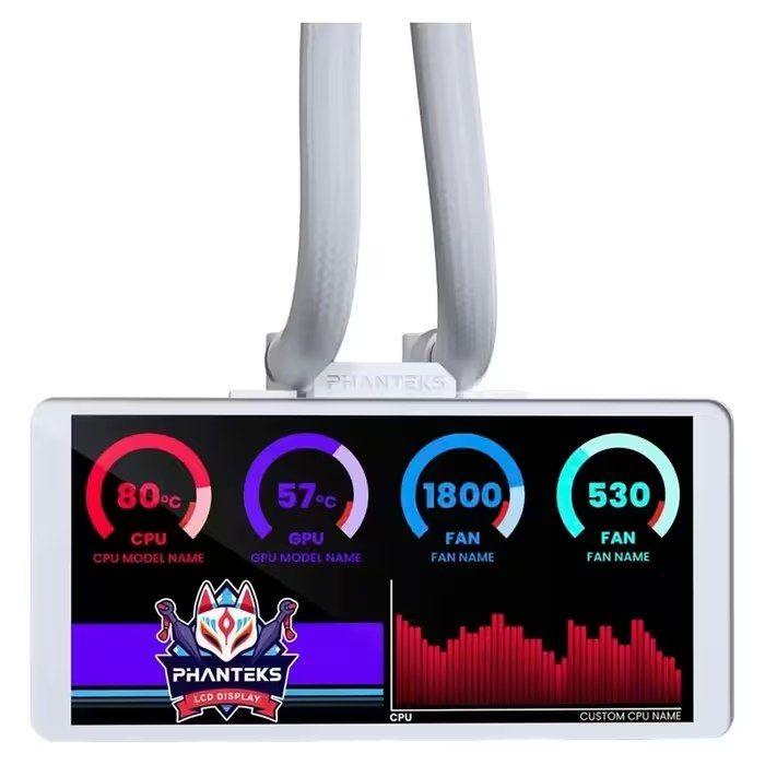 Water Cooler para CPU PHANTEKS Glacier One 360M25 Gen 2 LCD (120 mm - 2000 RPM - RGB multicolor - Branco) — miniatura 4
