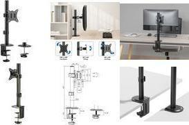 Suporte de Monitor LOGILINK BP0222 (17-32" - 9 kg - Braço 65 mm - Preto)
