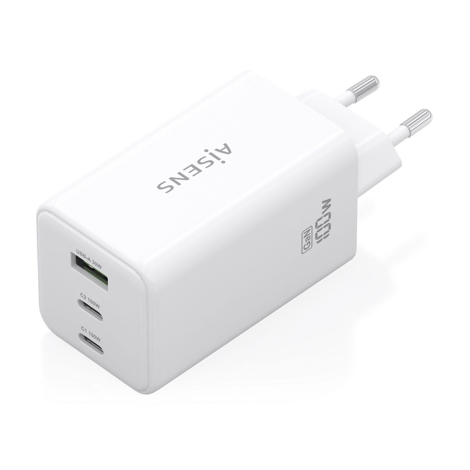 Carregador de Dispositivos Móveis AISENS ASCH-100W3P051-W (100 W - Branco) — miniatura 2