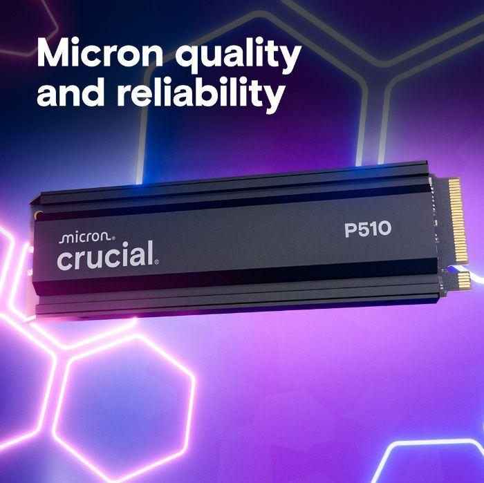Disco SSD Interno CRUCIAL P510 2TB M.2 2280 (2 TB - M.2 2280 - NVMe PCIe 5.0 x4 - Preto), miniatura 4