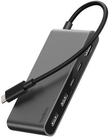Hub USB-C 5 em 1 BELKIN Connect AVC022HQSGY (0,2 m - Windows, macOS, ChromeOS - Cinzento Espacial), miniatura 4
