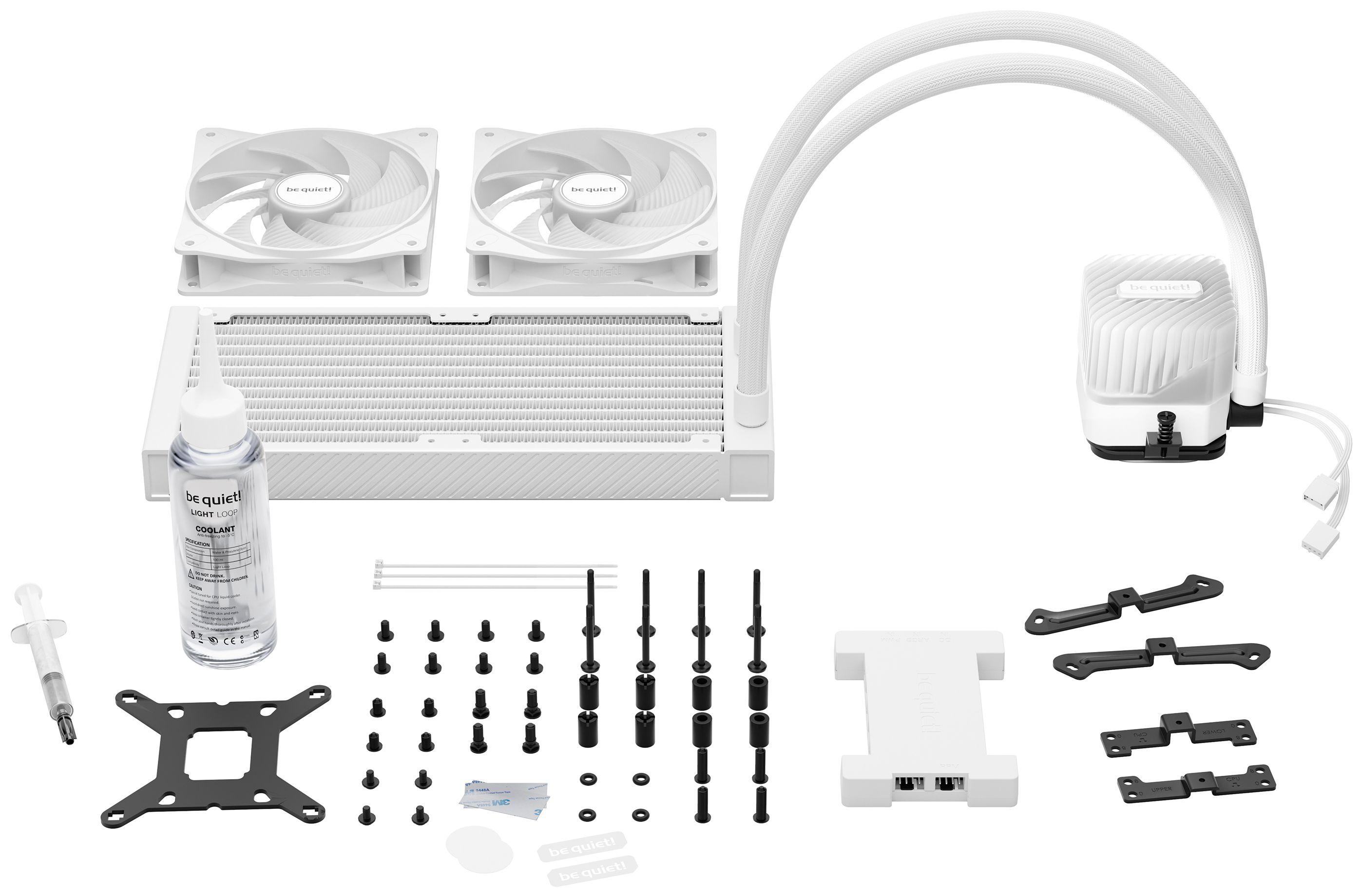 Refrigerador Líquido All-in-One BE QUIET! LIGHT LOOP 240mm (120 mm - 2 ventoinhas - 2100 RPM - Branco) — miniatura 7