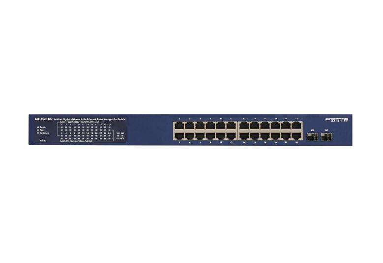 Switch Gerido NETGEAR GS724TP-300EUS (Gigabit Ethernet - 0,512 MB - 52 Gbit/s - Azul) — miniatura 2