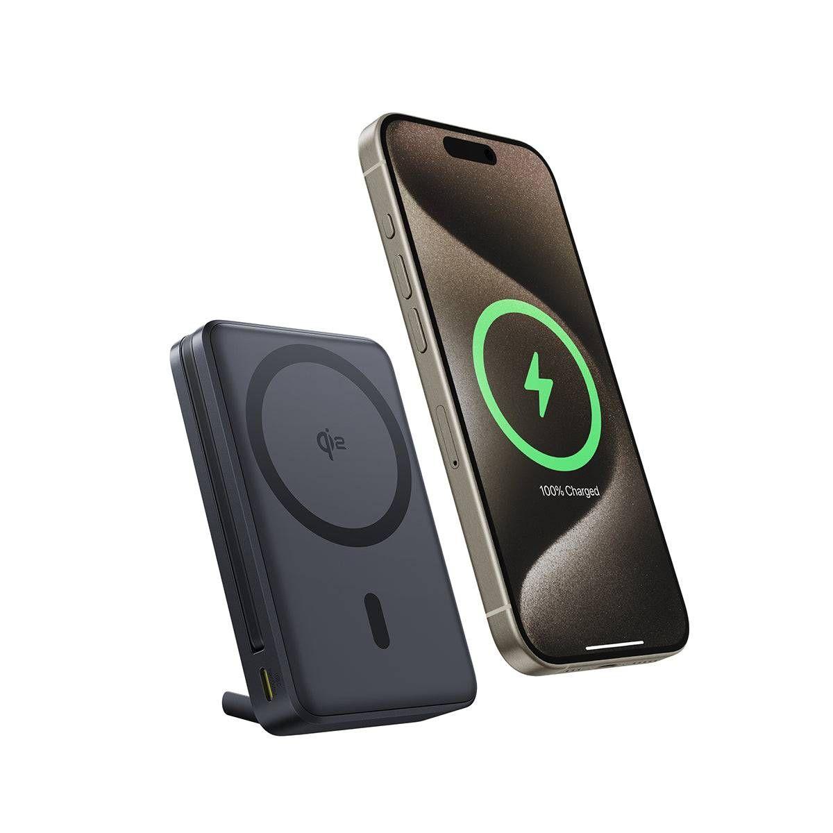 Bateria Externa Magnética BASEUS Nomos (10000 mAh - USB Type-C - Preto) — miniatura 3