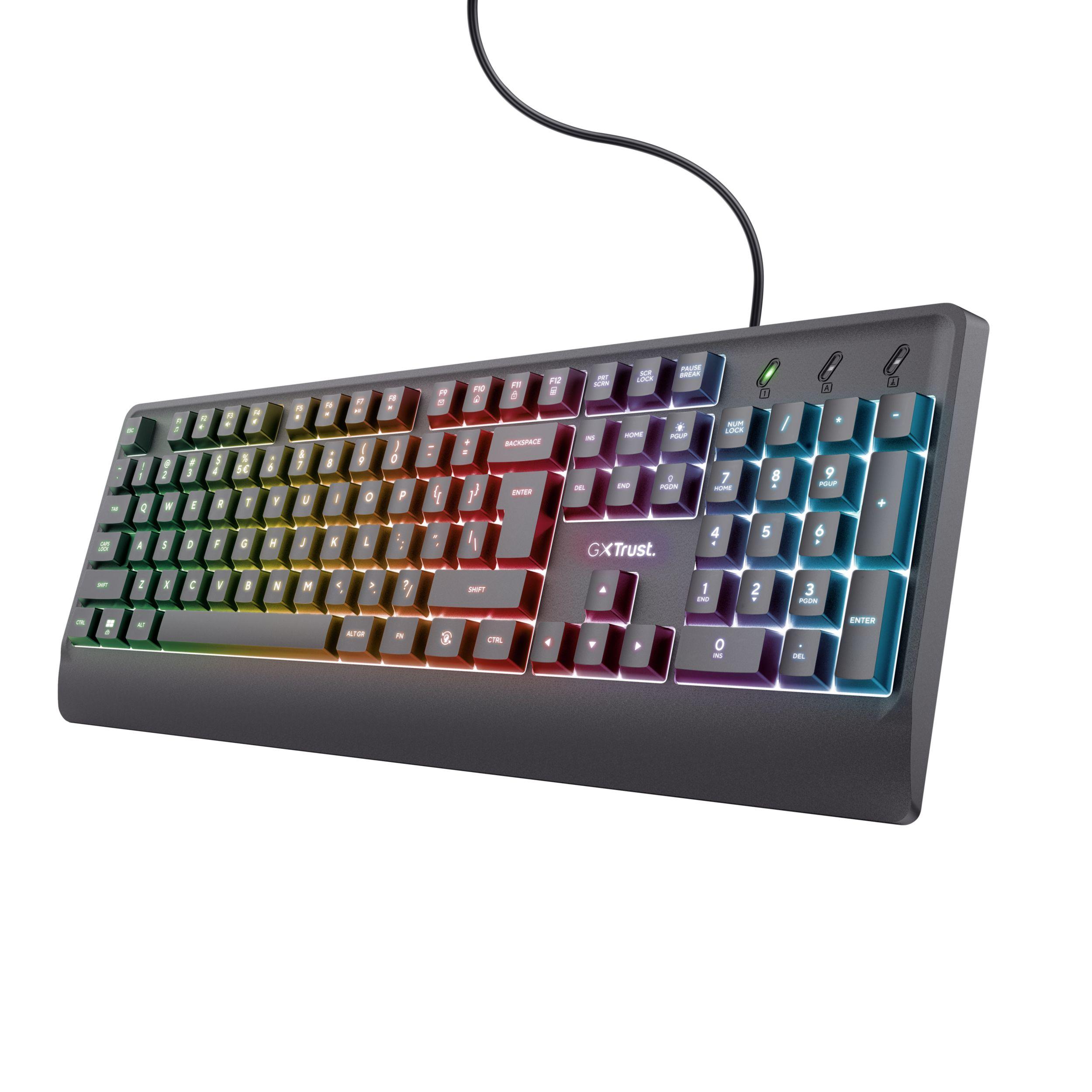 Conjunto Gaming TRUST GXT 792 QUADROX (Inglês - Tamanho completo - USB - Preto) — miniatura 3
