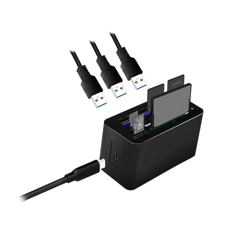 Hub USB-C LOGILINK CR0046 (0,6 m - Preto) — miniatura 4