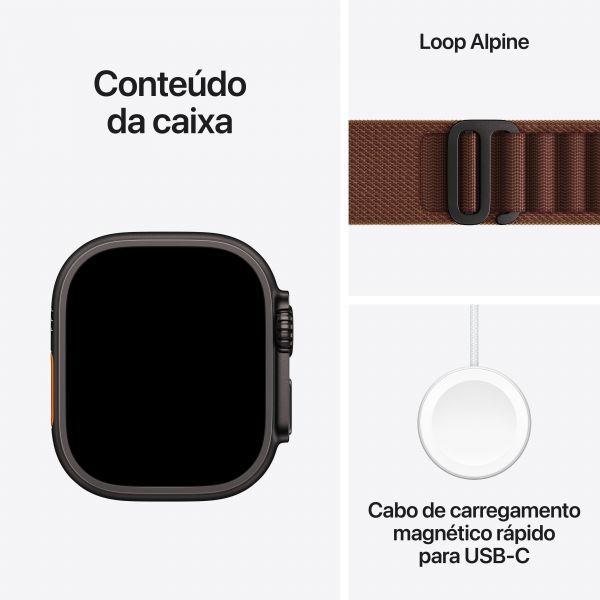 Smartwatch APPLE Watch Ultra 4 GPS + Cellular (Retangular - watchOS 27 - Apple S11 - Pulseira Alpine Bordô M), miniatura 3