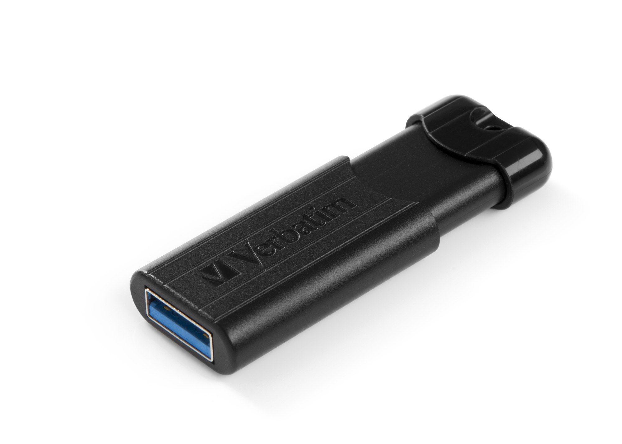 Pen USB VERBATIM PinStripe (USB Tipo-A - USB Type-A - USB 3.2 Gen 1 - Preto) — miniatura 2