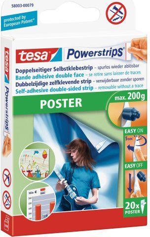 Tiras Adesivas para Posters TESA Powerstrips Poster (Branco)