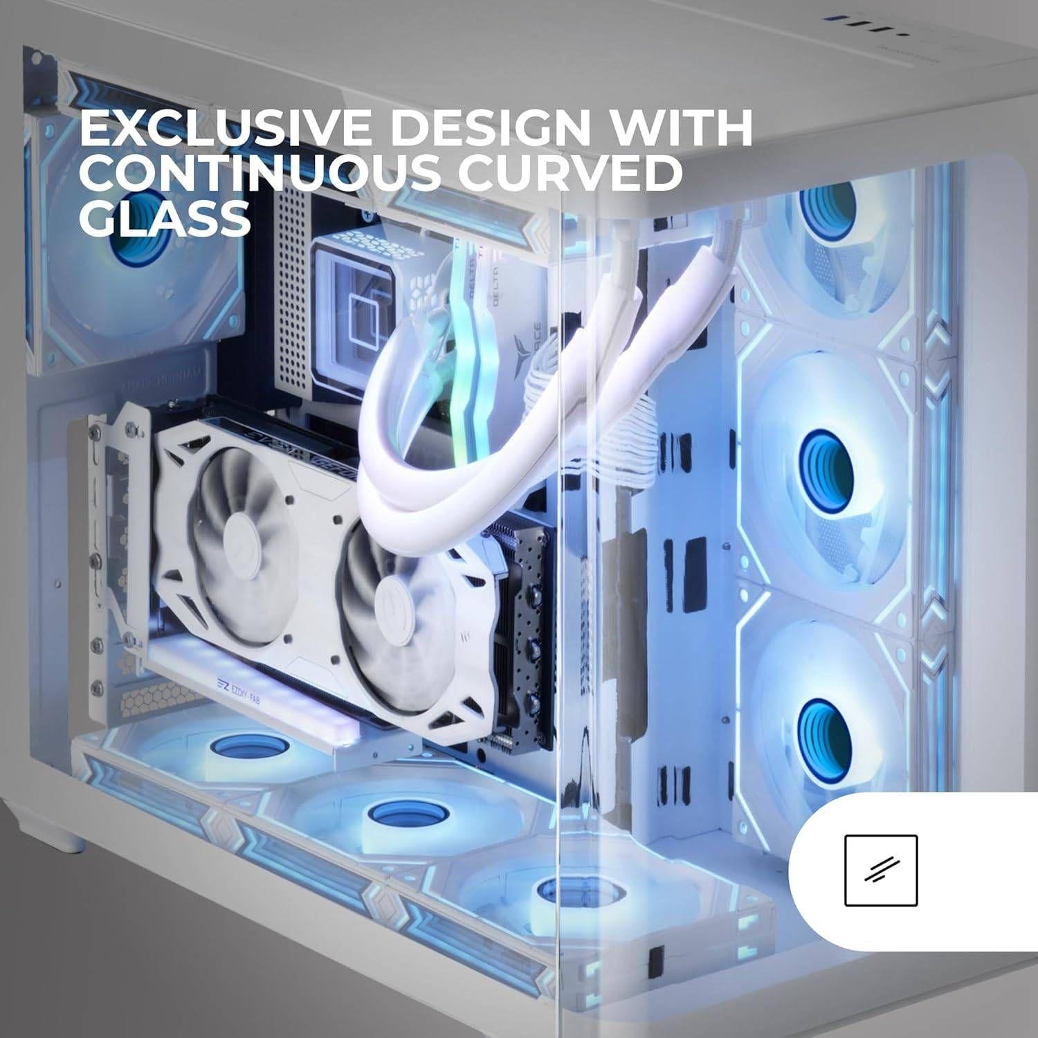 Caixa ATX MARS GAMING MC-FUSION (ATX, Micro ATX, Mini-ITX - Semitorre - 16 cm - Branco) — miniatura 5