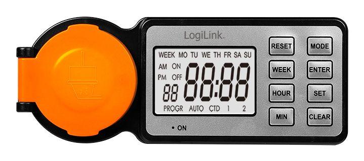 Temporizador Elétrico LOGILINK ET0016 (Policarbonato - Preto e Laranja), miniatura 2