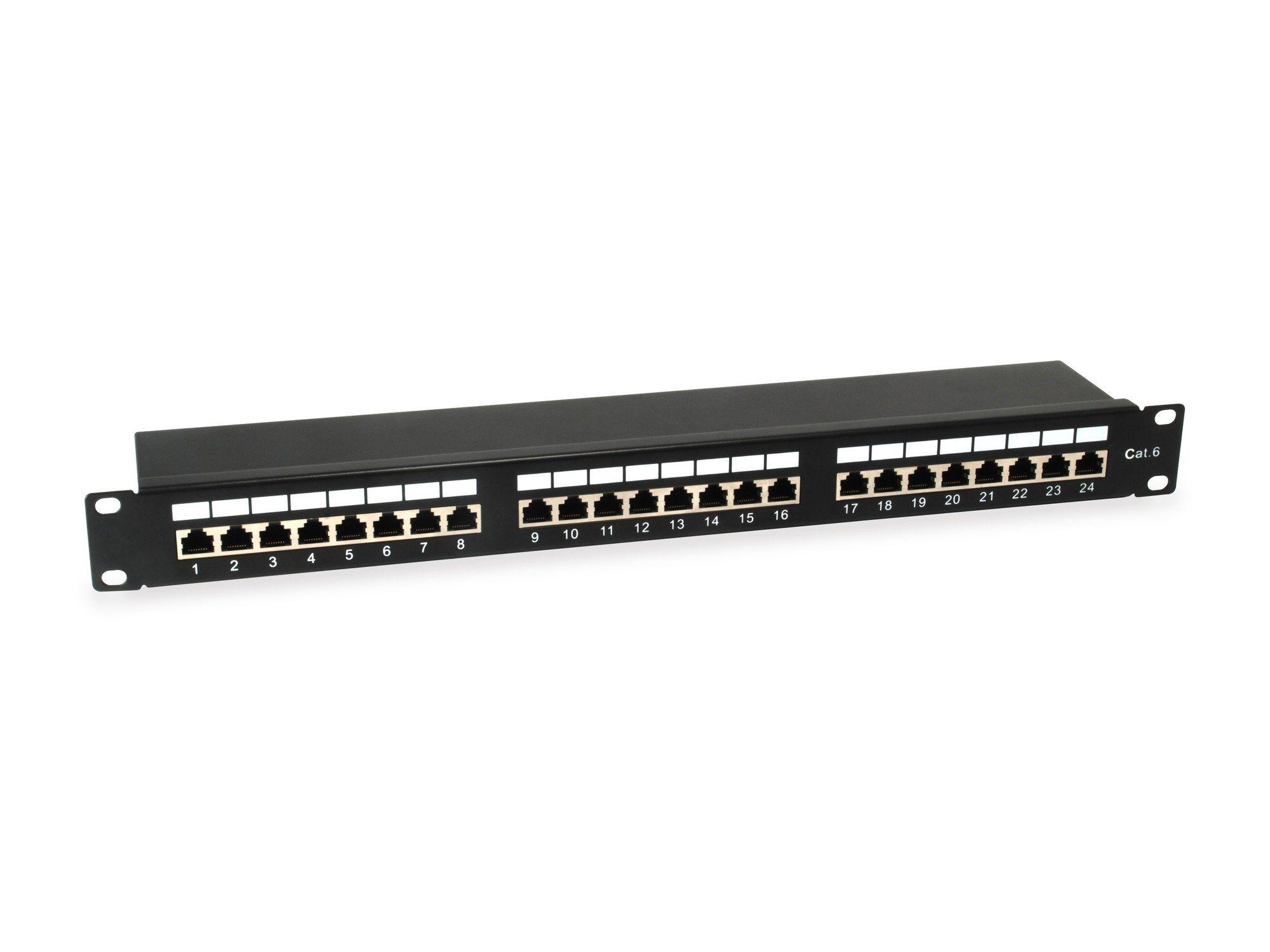 Painel de Patch EQUIP 326425 (24x RJ-45 - Cat6 FTP - 1U - 250 MHz - Preto)