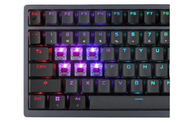 Teclado ASUS ROG Azoth (Inglês - ROG RX Blue - 75% - Preto) — miniatura 2