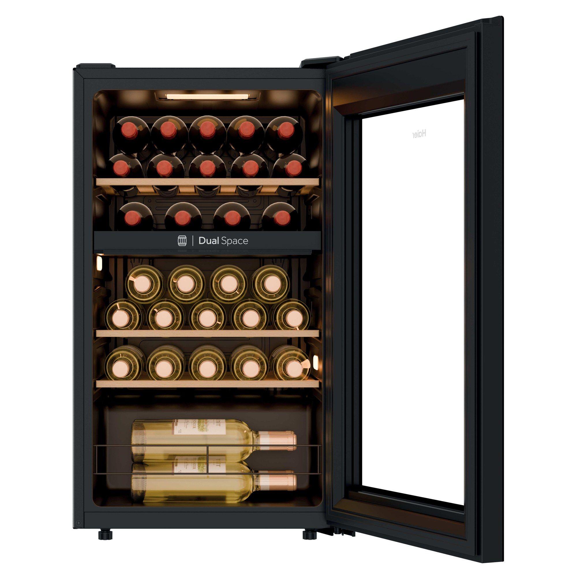 Cave de Vinhos Independente HAIER Wine Bank 50 Series 5 HWS32GDG (32 garrafas - 3 prateleiras - 90 l - Preto), miniatura 2