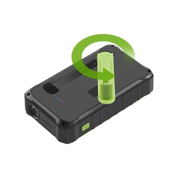 Bateria Externa Solar DENVER PSO-10012 (Universal - USB-C - Preto/Verde Claro) — miniatura 3