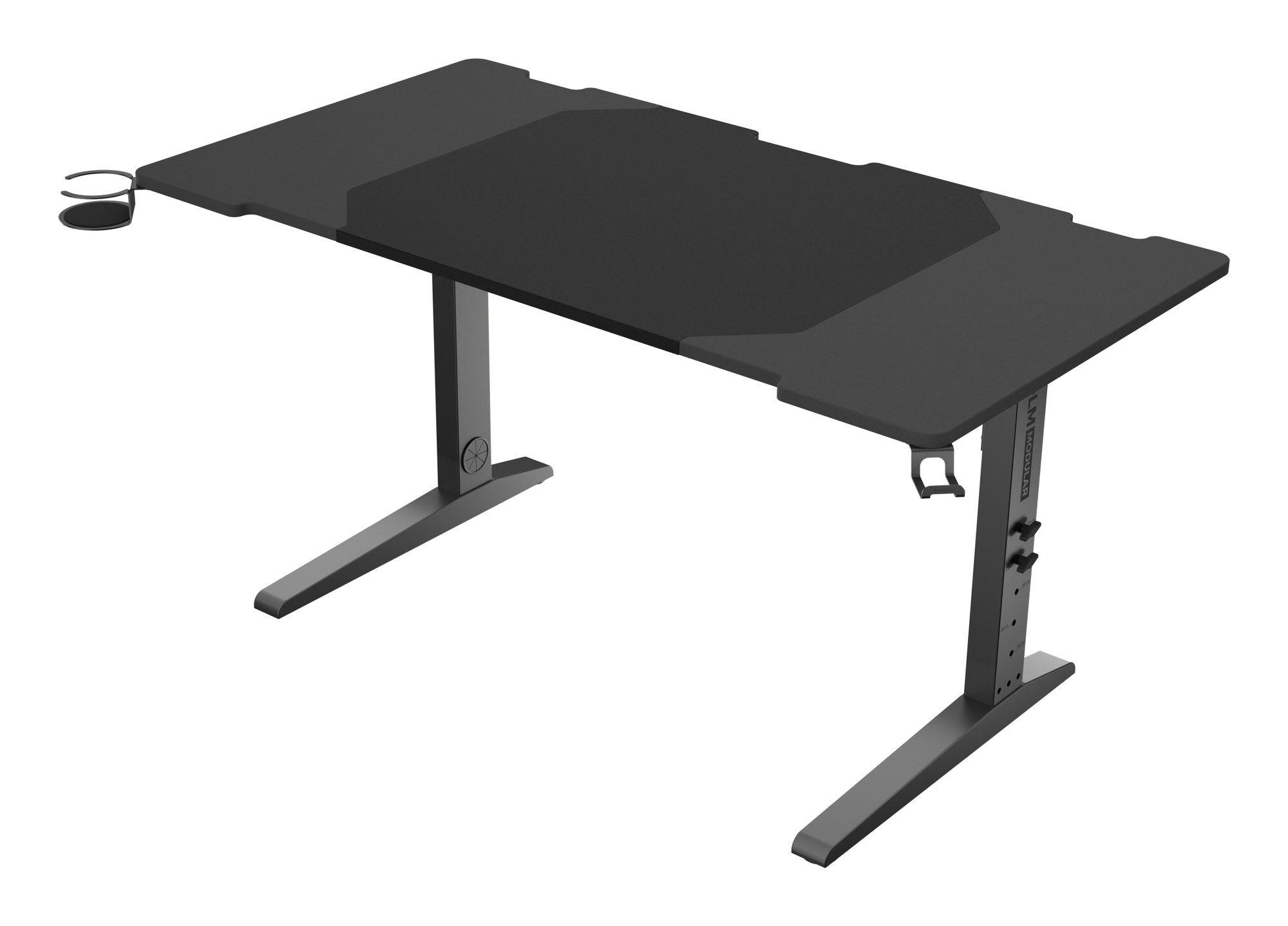 Secretária Gaming GENESIS Holm Modular 140 (1400 x 750 mm - Forma retangular - Multicor - Preto)