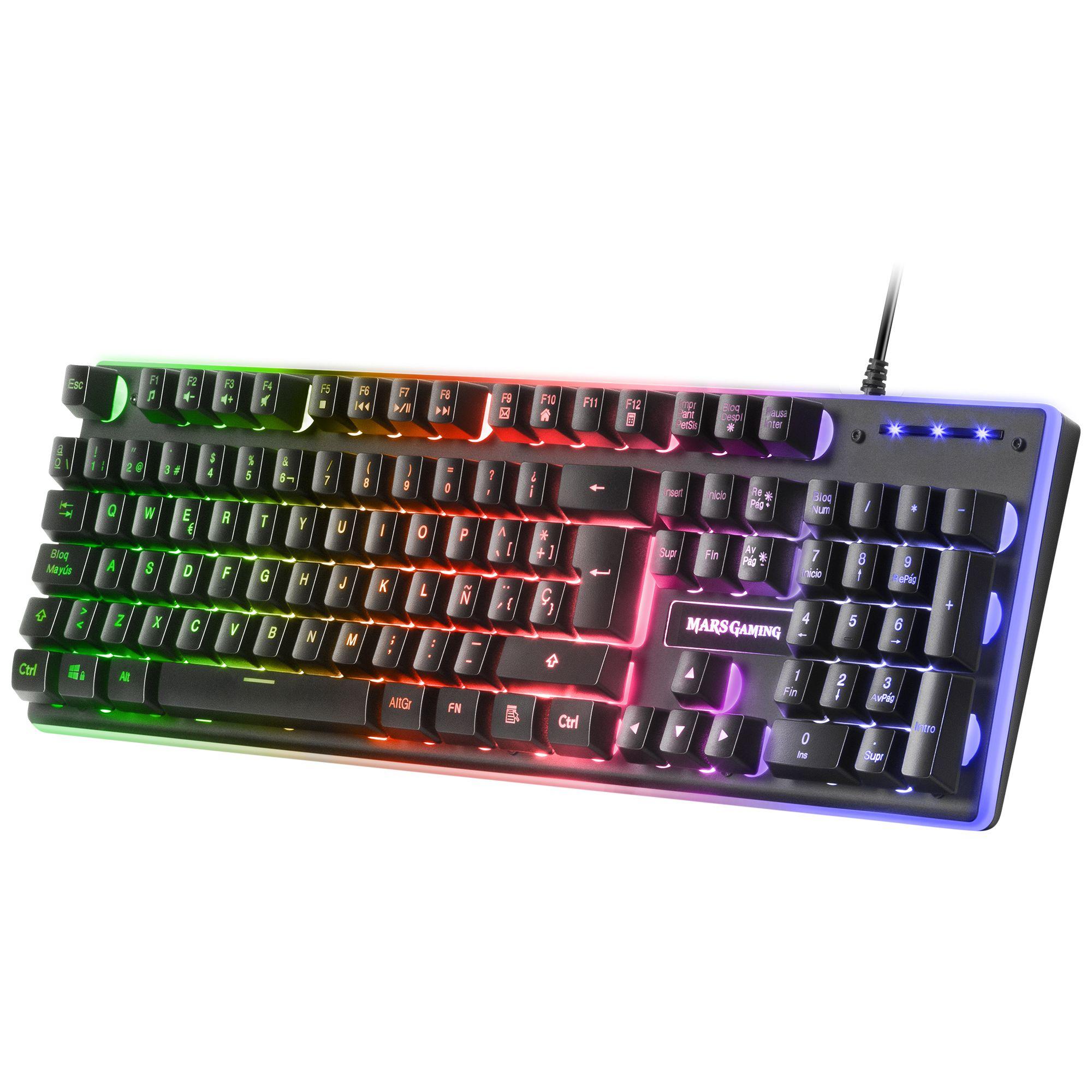 Teclado e Rato MARS GAMING MCPXBFR (Francês - Interruptor de membrana - Tamanho completo - Preto) — miniatura 3