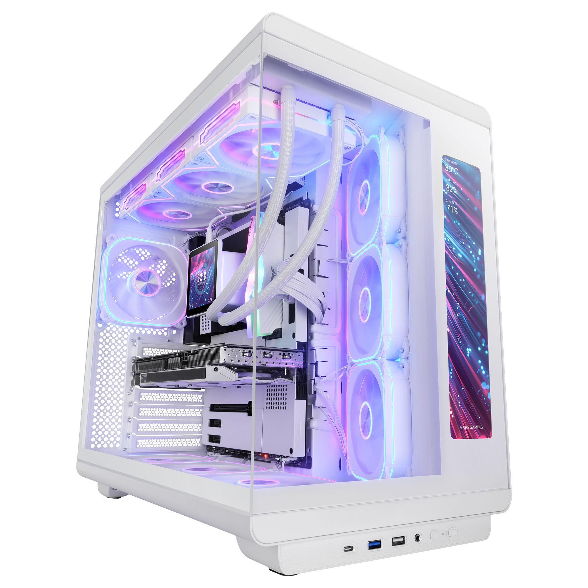 Caixa PC Gaming MARS GAMING MC-REVMAXW (Midi Tower - Ecrã LCD IPS 11,8" - Branco), miniatura 6