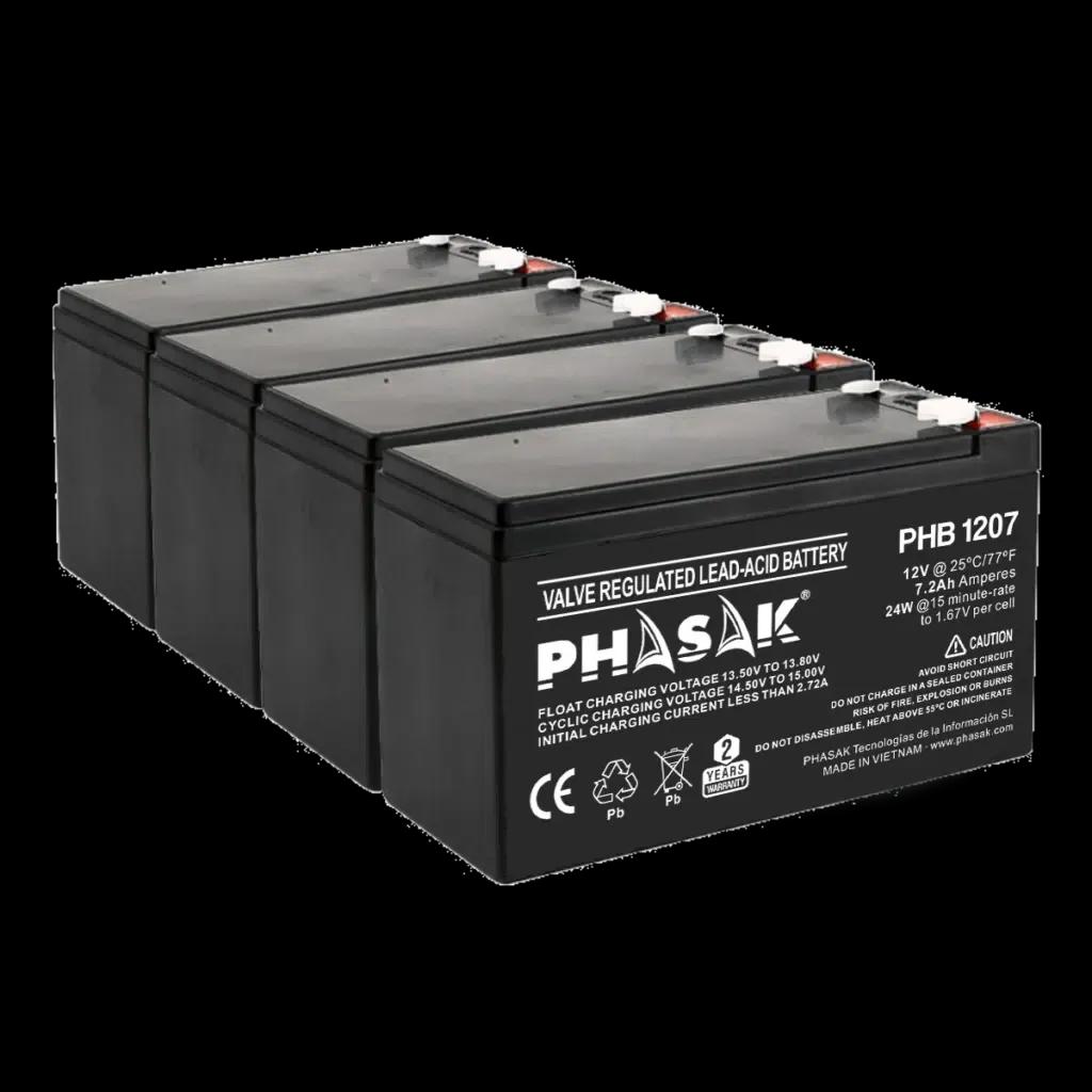 Bateria para UPS PHASAK PHB 1207 (PHASAK UPS/UPS - F2 - Preto) — miniatura 3