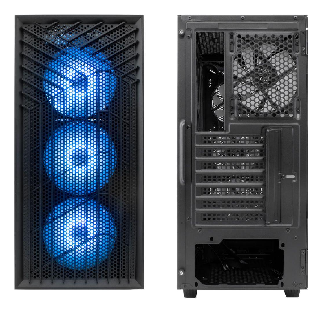 Caixa de Computador COOLBOX GA300 Grid Line (ATX, Micro ATX, Mini-ITX - Torre - 16,4 cm - Preto) — miniatura 2