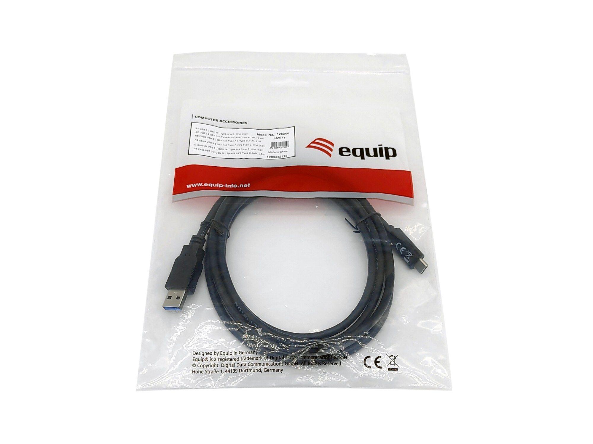 Cabo USB EQUIP 128344 (2 m - USB C - USB A - Preto), miniatura 6