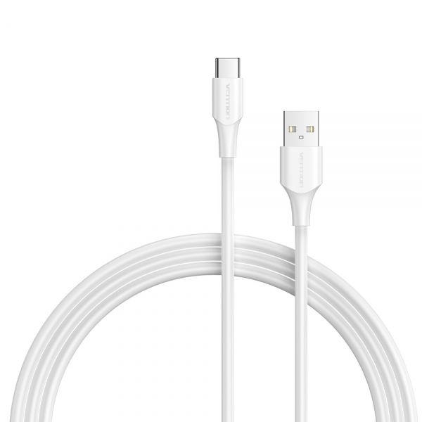 Cabo USB-A para USB-C VENTION CTHWF (1 m - USB-A macho - USB-C macho - Branco) — miniatura 2