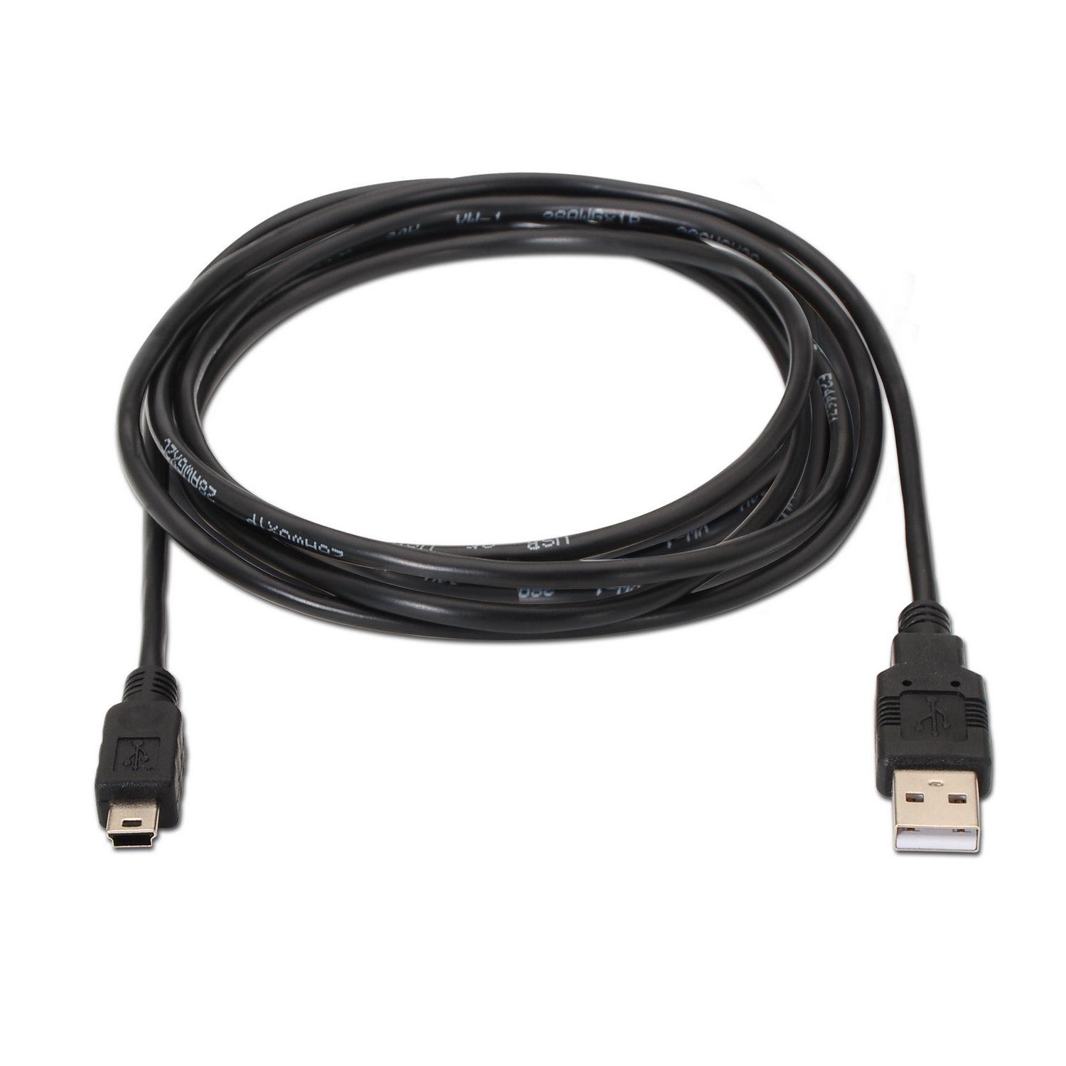 Cabo USB AISENS A101-0023 (0,5 m - USB A - Mini-USB B - Preto) — miniatura 2