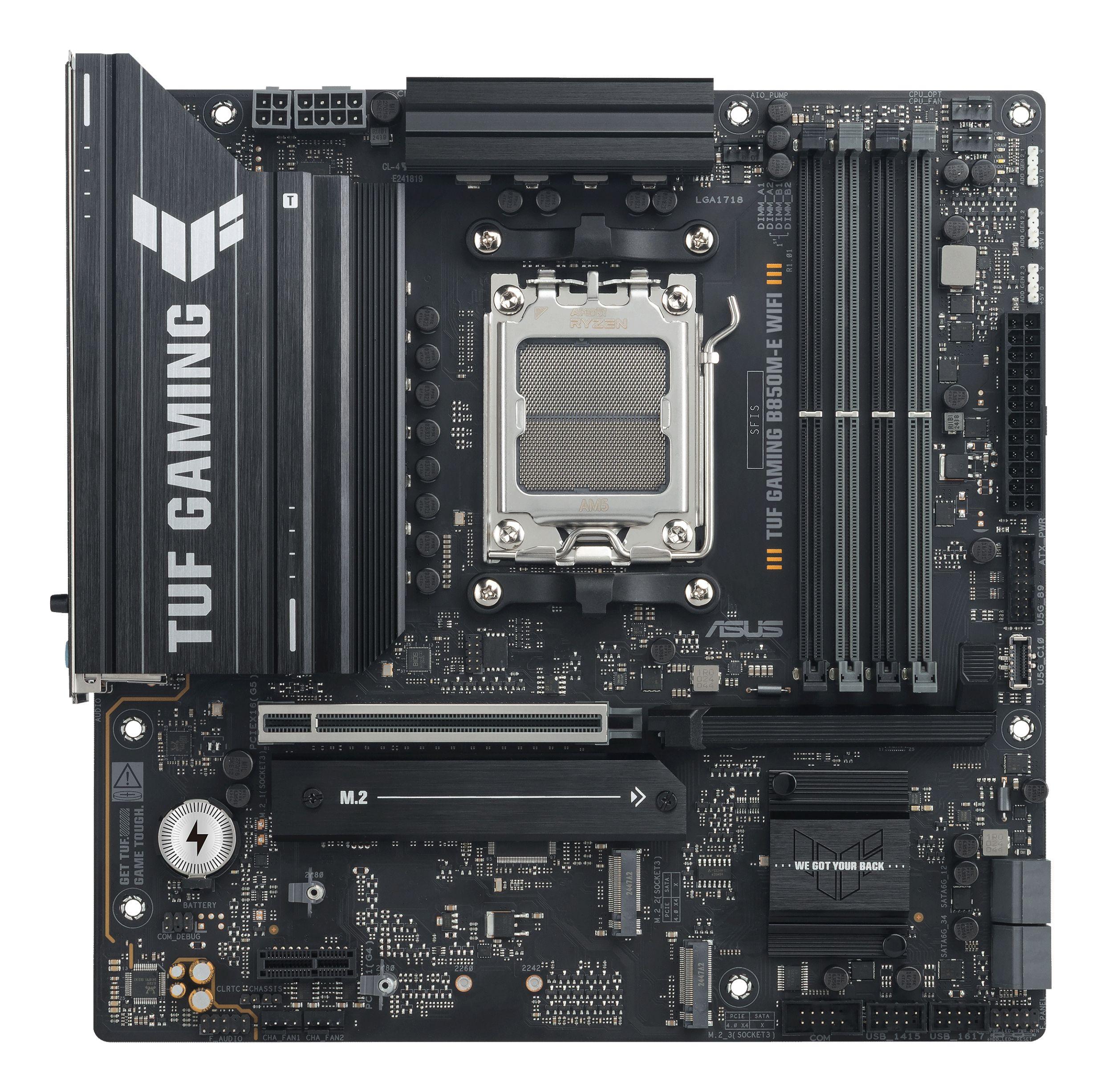 Motherboard ASUS TUF GAMING B850M-E WIFI (AM5 - micro-ATX - Duplo canal - Cinzento), miniatura 3