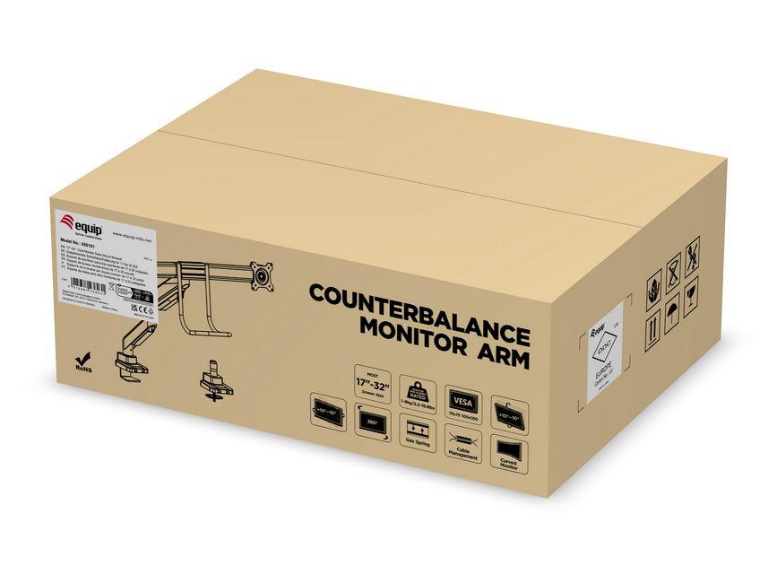 Suporte de Secretária para Dois Monitores EQUIP 650161 (100 x 100 mm - 75 x 75 mm - 81,3 cm - Prateado), miniatura 10