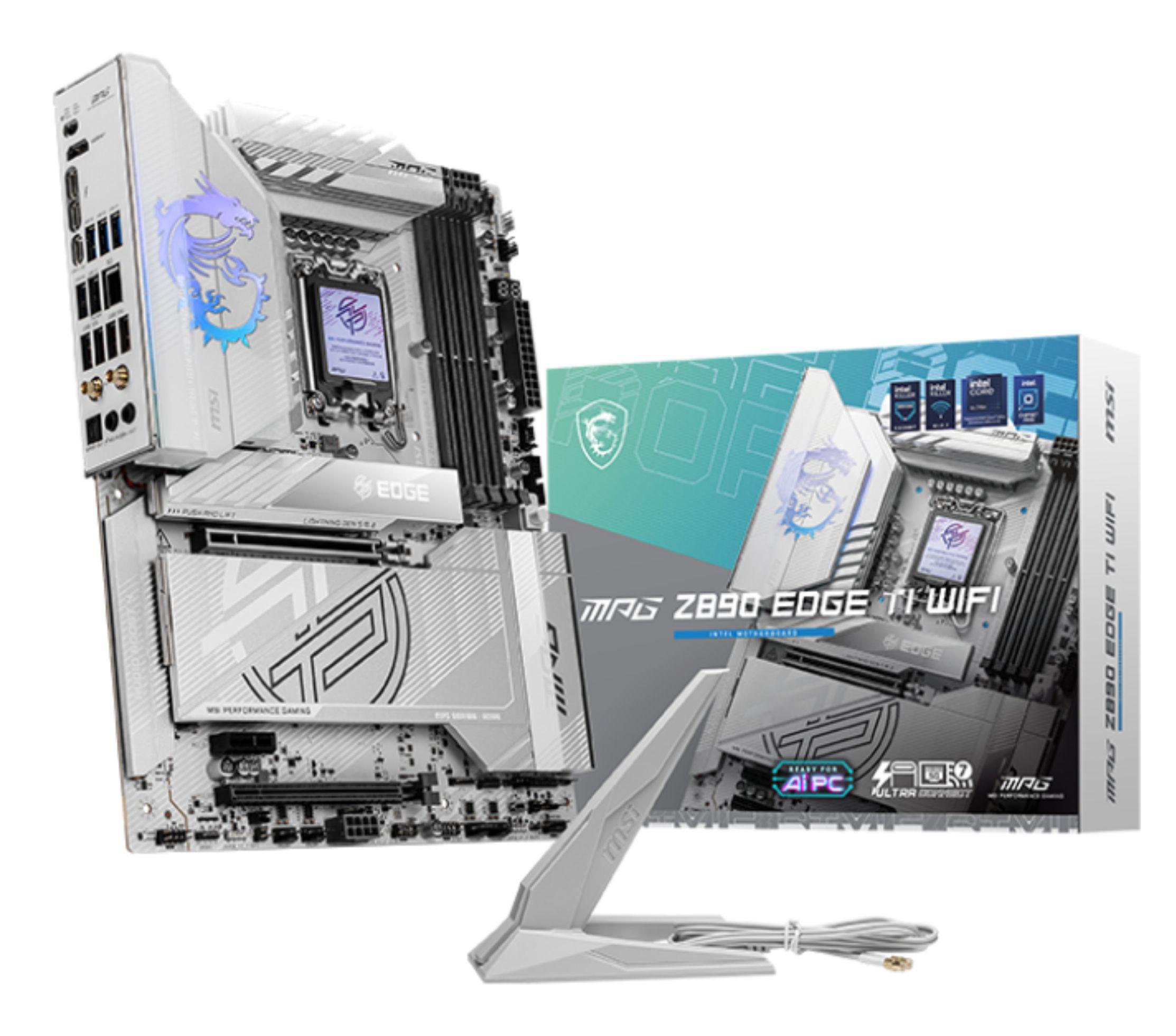 Motherboard MSI MPG Z890 EDGE TI WIFI (LGA 1851 (Socket V1) - Intel Core Ultra - ATX - Branco)