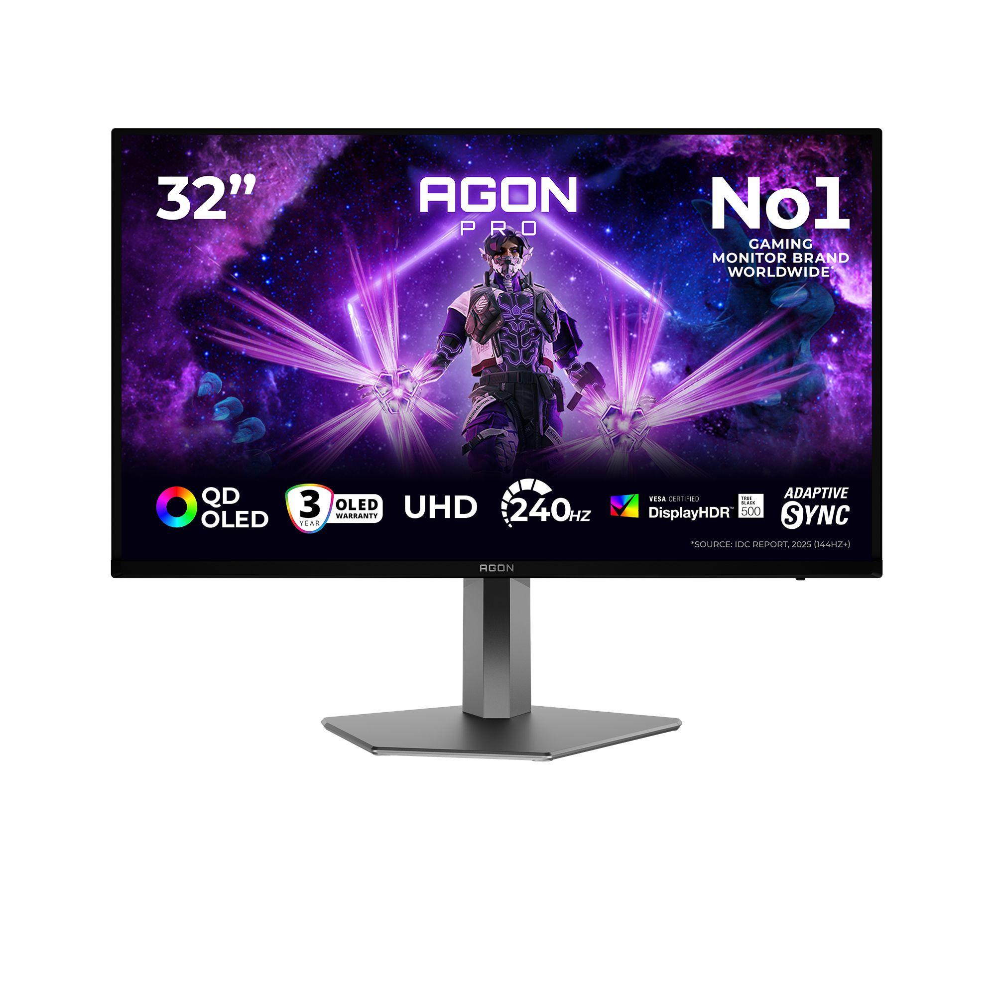 Monitor AOC AGON PRO AG326UZD2 (31,5" - OLED - 240 Hz - Preto)