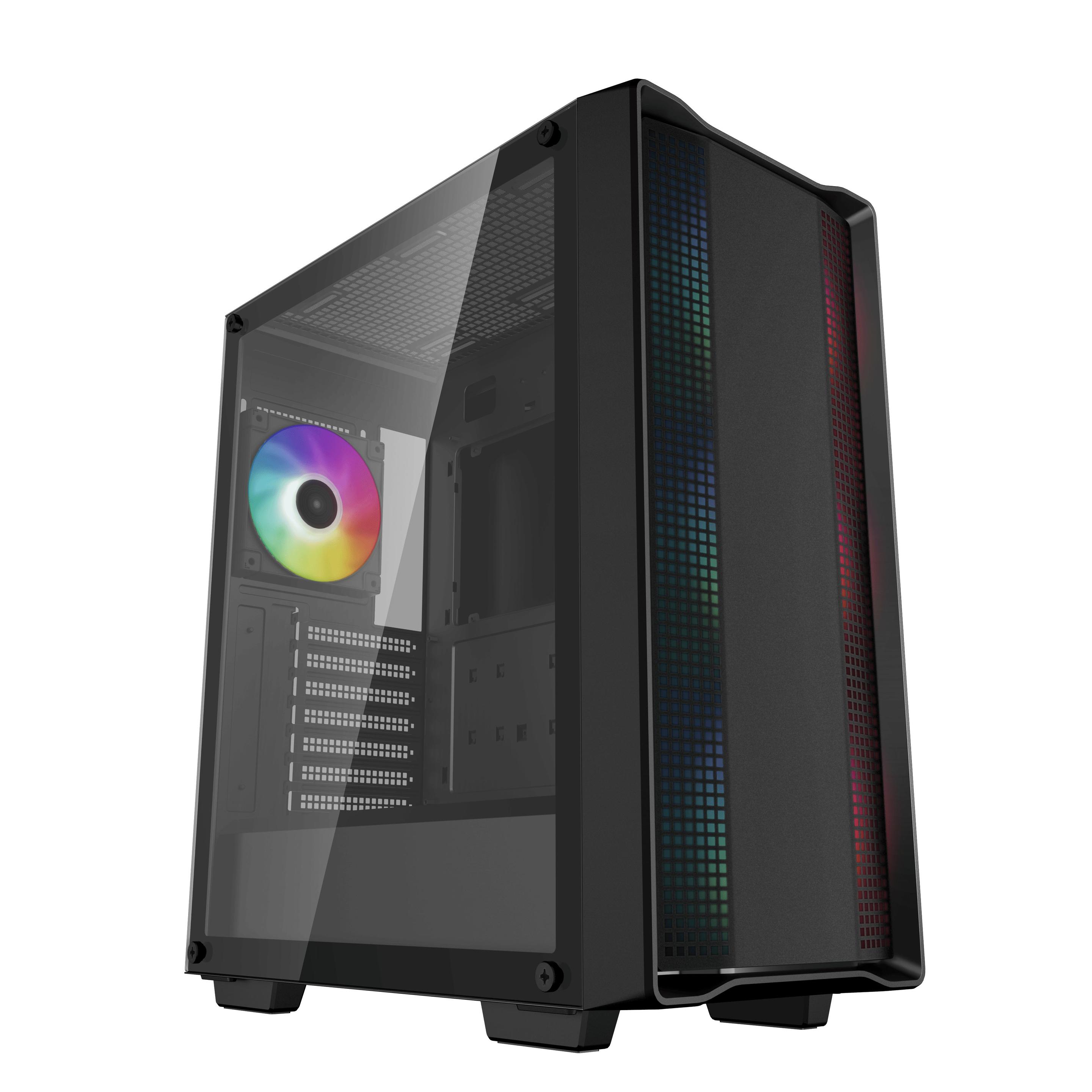 Caixa PC DEEPCOOL CC560 ARGB V2 (ATX, micro ATX, Mini-ITX - Midi Tower - ABS, SPCC, vidro temperado - Preto)