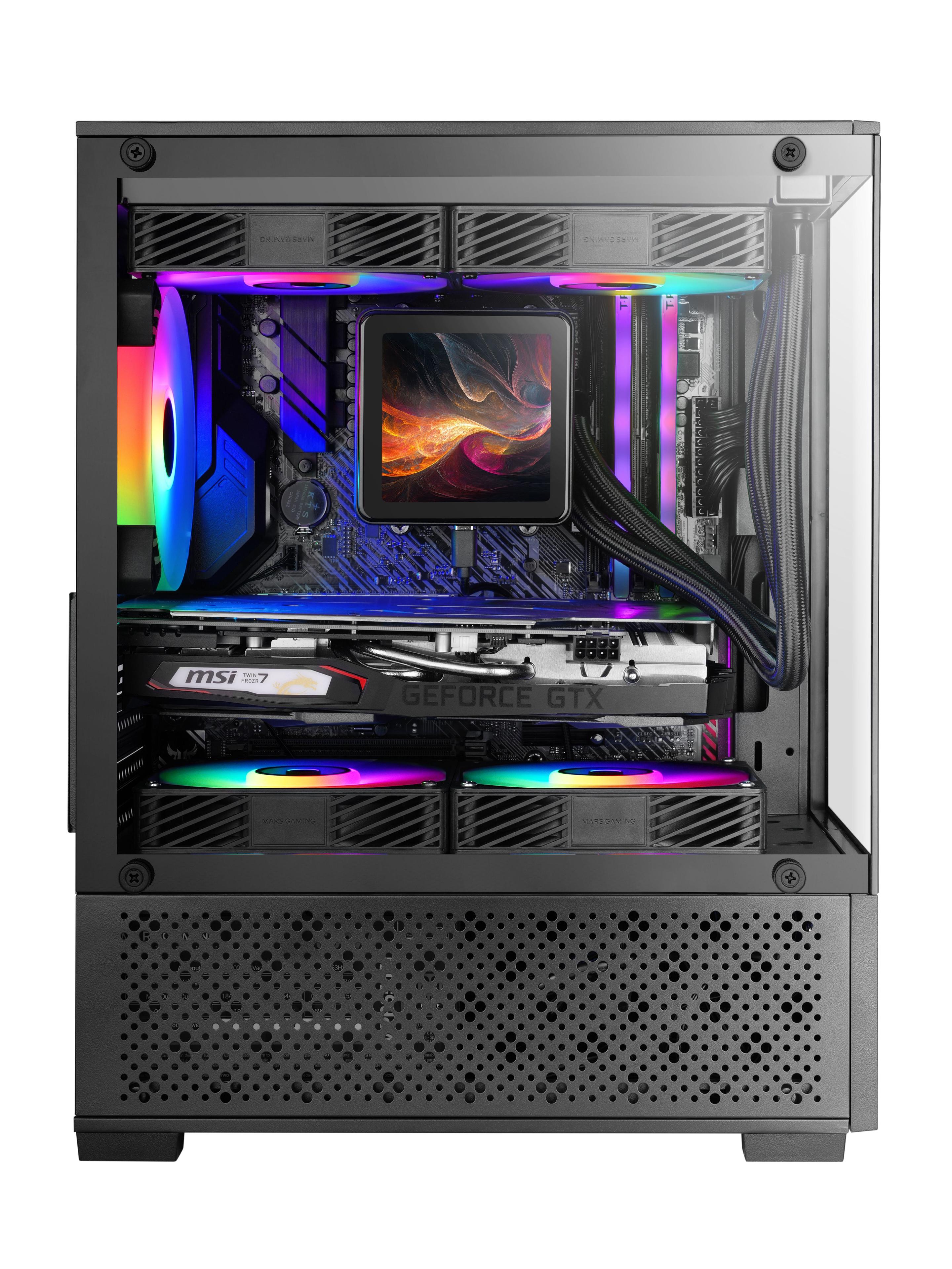 Caixa PC Mini Torre MARS GAMING MC-SE2 (micro ATX, Mini-ITX - Mini Torre - 16 cm - Preto) — miniatura 2