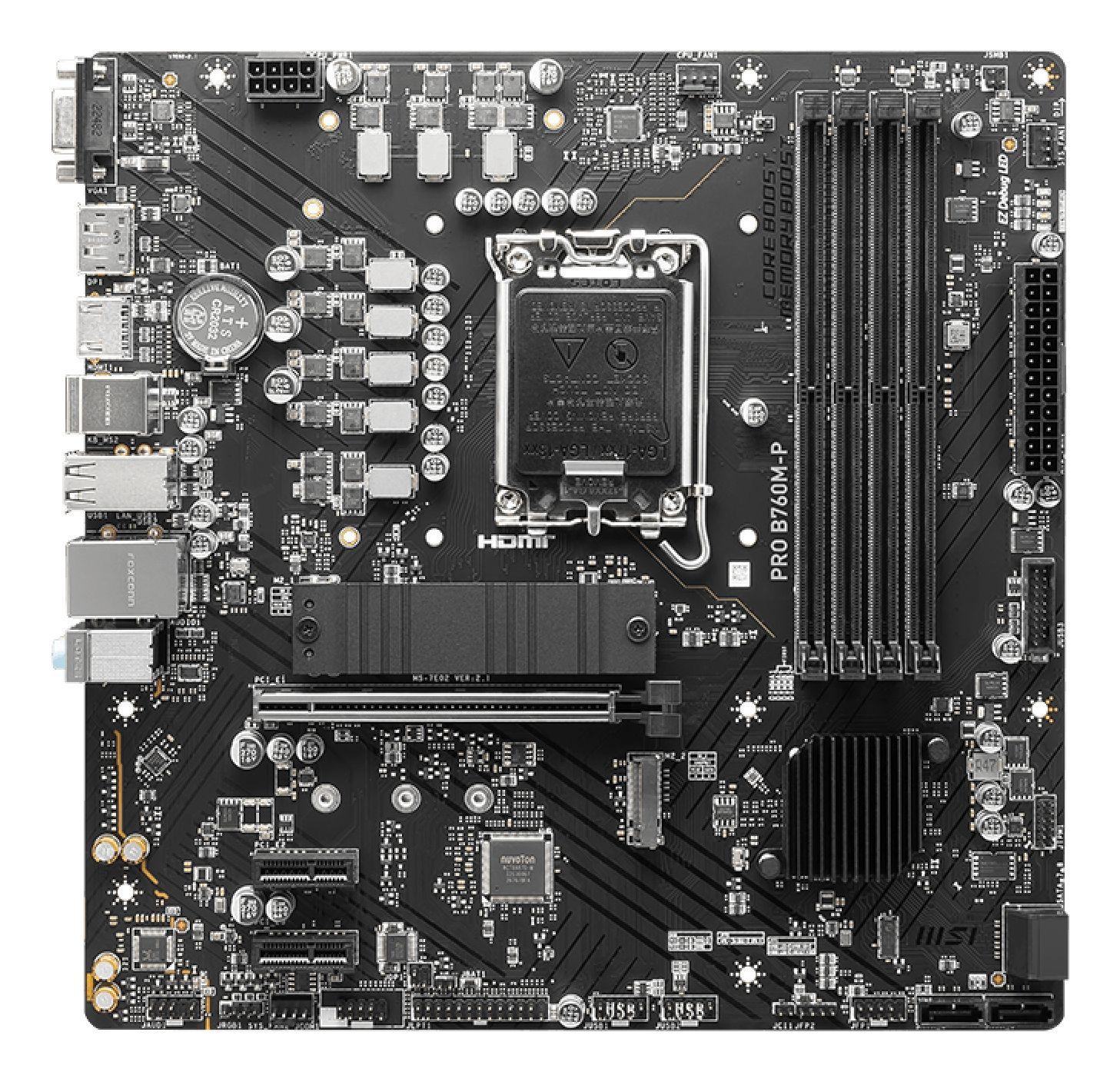 Motherboard MSI PRO B760M-P (LGA 1700 - micro ATX - Duplo canal - Transparente), miniatura 2