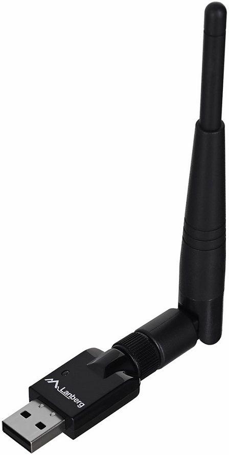 Adaptador USB Wi-Fi LANBERG NC-0150-WE (150 Mbit/s - 2400 Mbit/s - Preto), miniatura 2