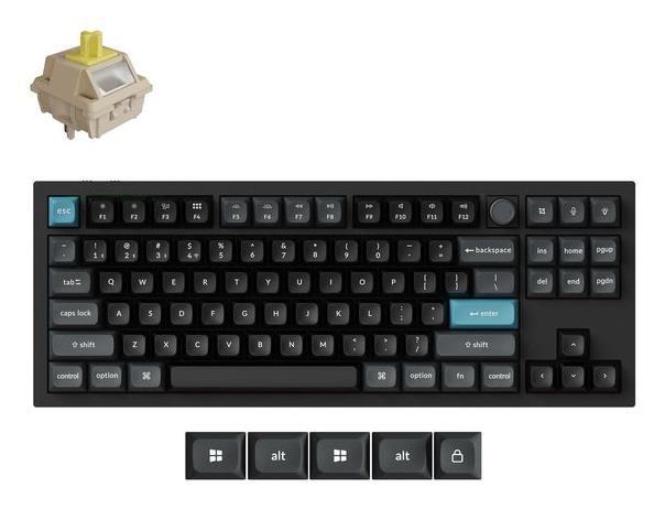 Teclado KEYCHRON Q3 Ultra 8K Q3U-M4 (80% - Bluetooth - 2,4 GHz, Bluetooth 5.3 e USB-C - Preto)