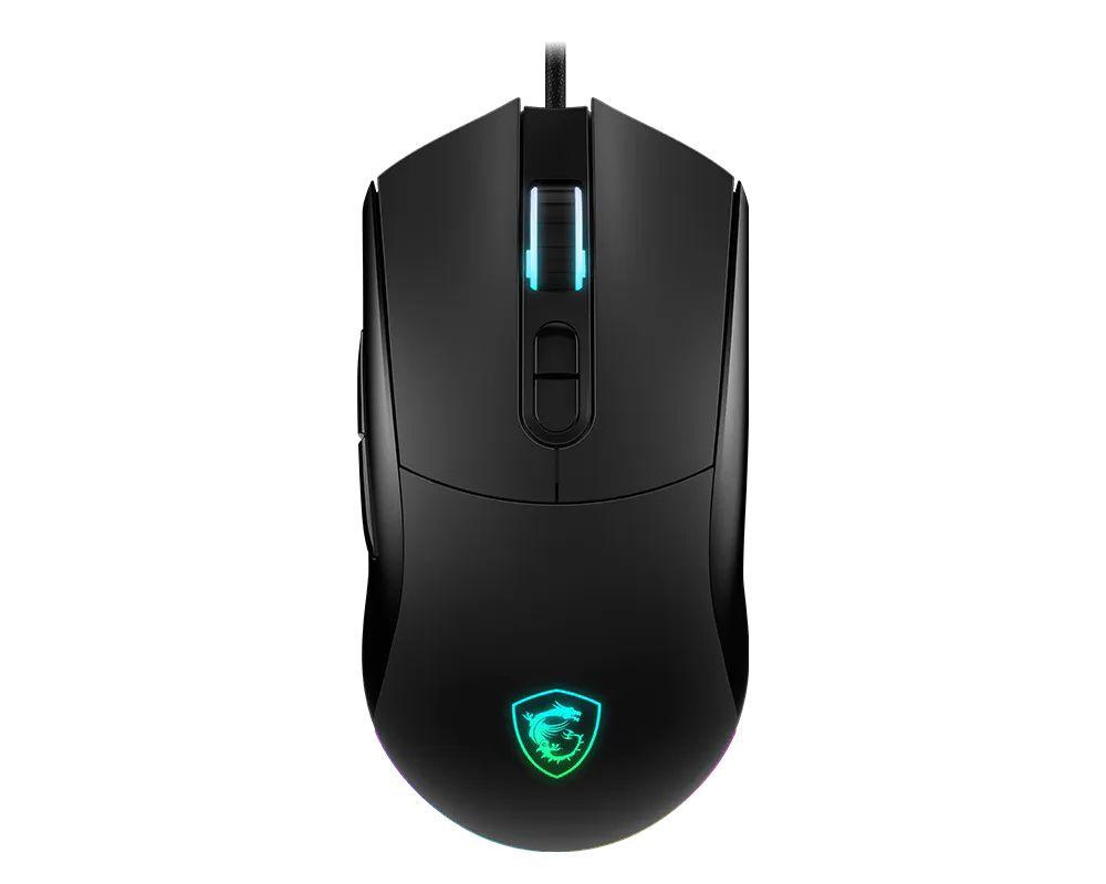 Rato MSI FORGE GM320 (Ambidestro - 12800 DPI - Ótico - Preto)
