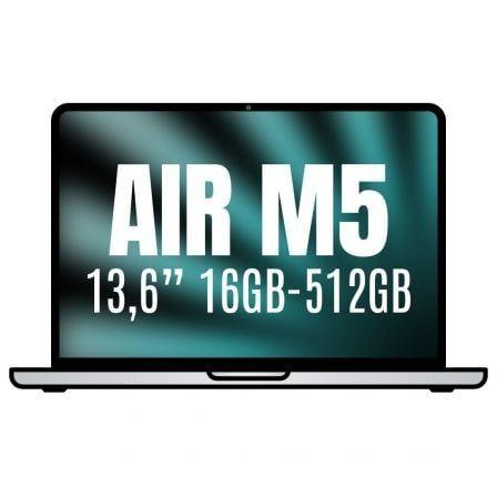 Computador Portátil APPLE MacBook Air 13,6" M5 (macOS Tahoe - 16 GB - 13,6" - Prateado)