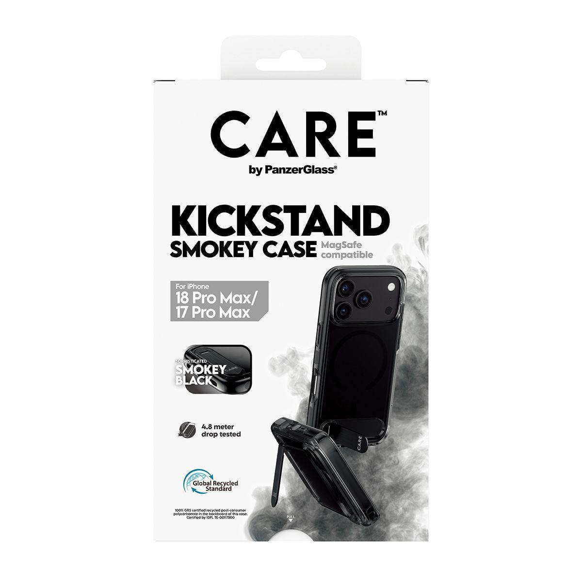 Capa PANZERGLASS CARE Kickstand Case Smokey MagSafe (MagSafe - Preto), miniatura 3