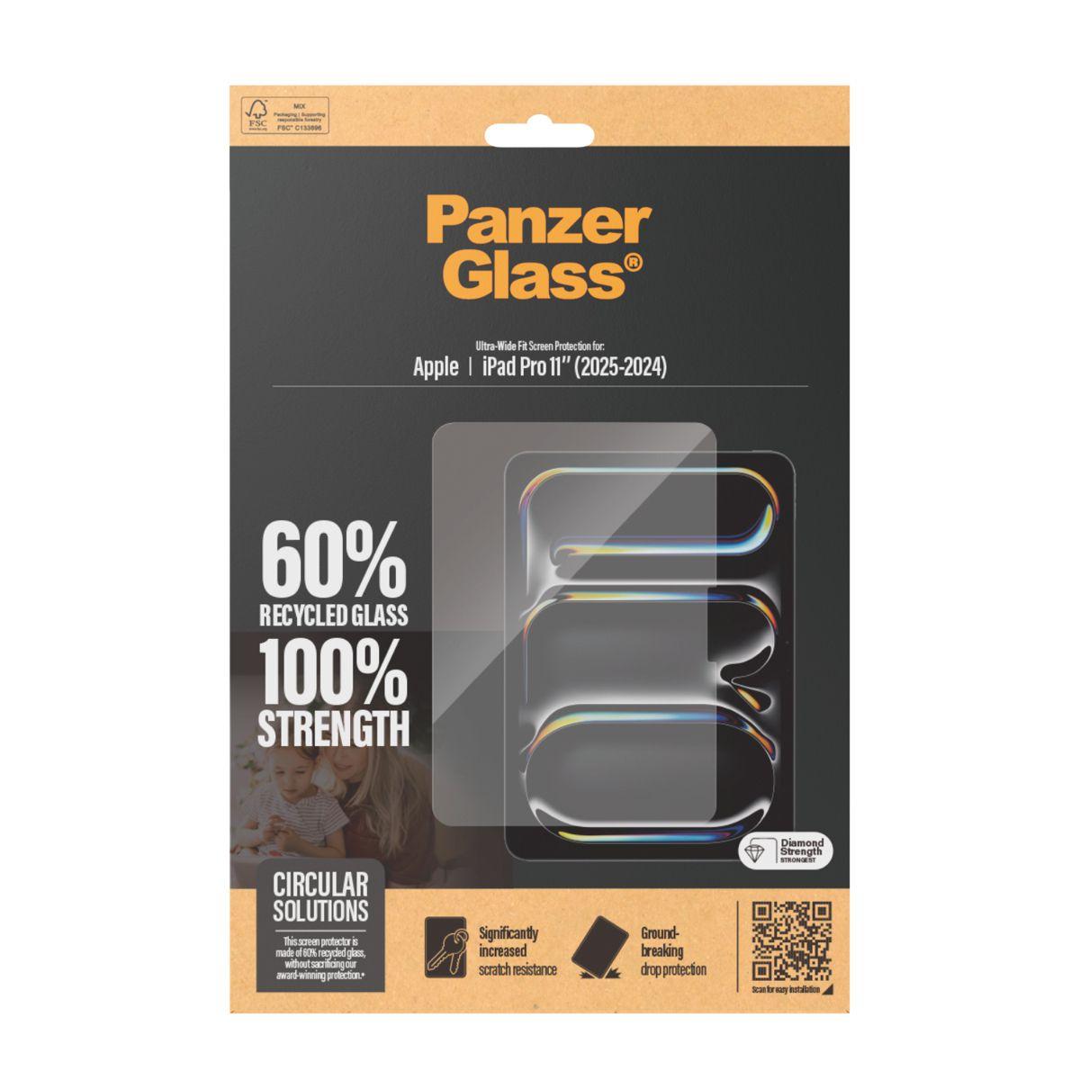 Protetor de Ecrã PANZERGLASS iPad Pro 11" (2024) Ultra-Wide Fit (Apple - Transparente) — miniatura 3