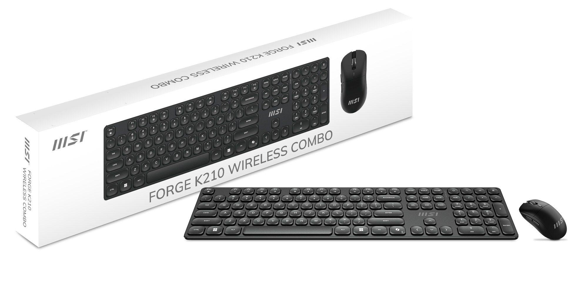 Conjunto Teclado e Rato MSI FORGE K210 W COMBO US (Inglês - Mecânico - Tamanho completo - Preto), miniatura 6