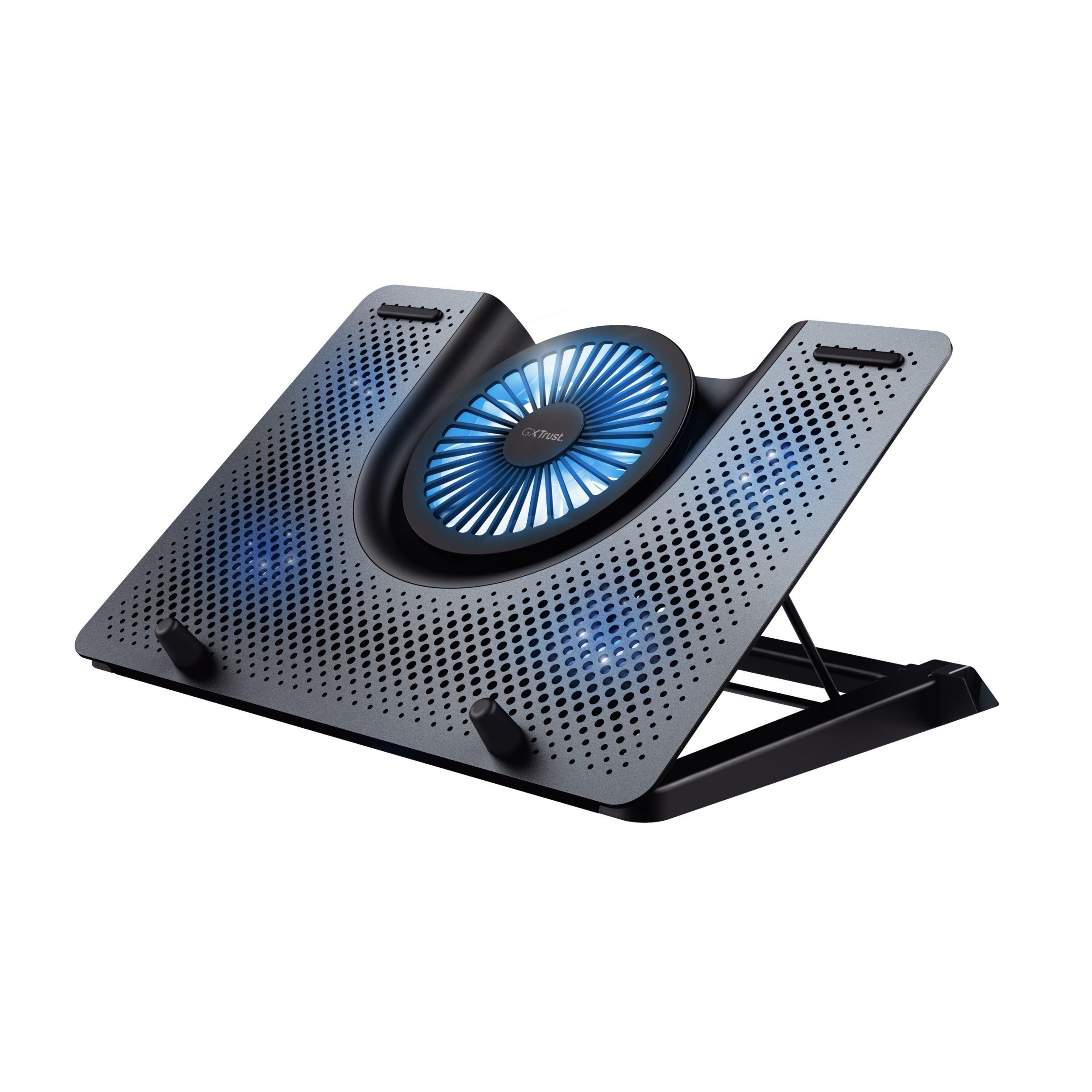 Suporte Ventilado para Portátil TRUST GXT 1125 Quno (5 Ventoinhas - até 17" - Preto) — miniatura 3