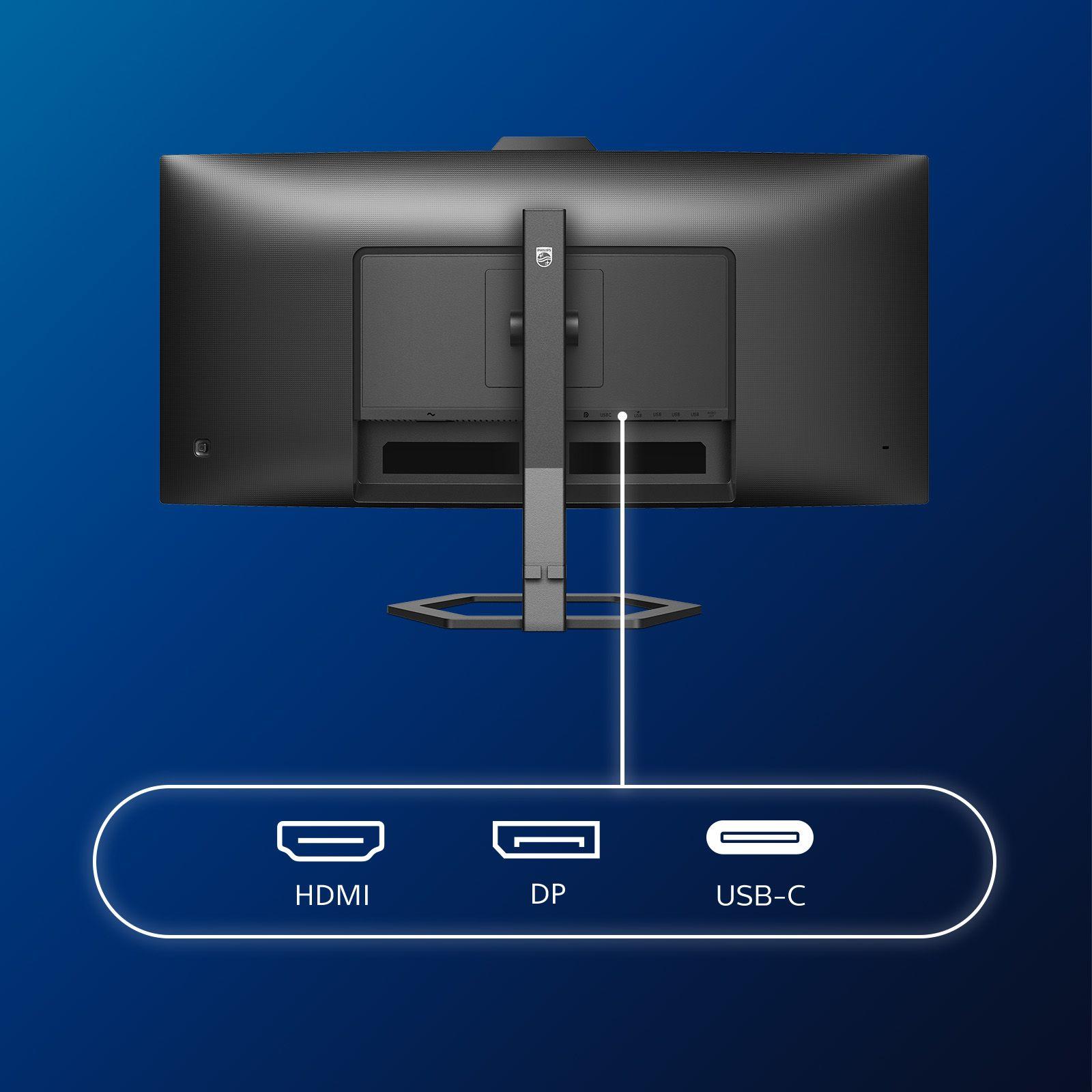 Monitor PHILIPS 34E1C5600HE/00 (34" - VA - 100 Hz - Preto) — miniatura 3