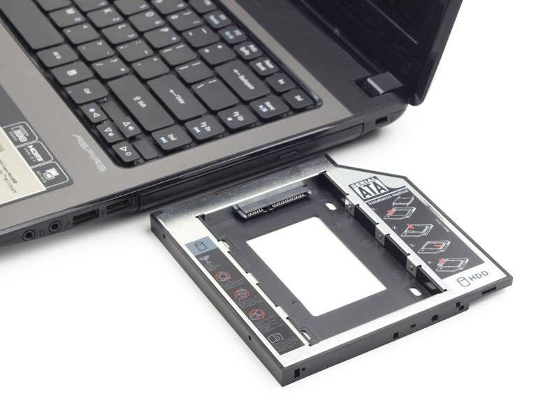 Bastidor Adaptador GEMBIRD MF-95-01 (SATA 2,5" para Baía 5,25" - 9,5 mm), miniatura 2