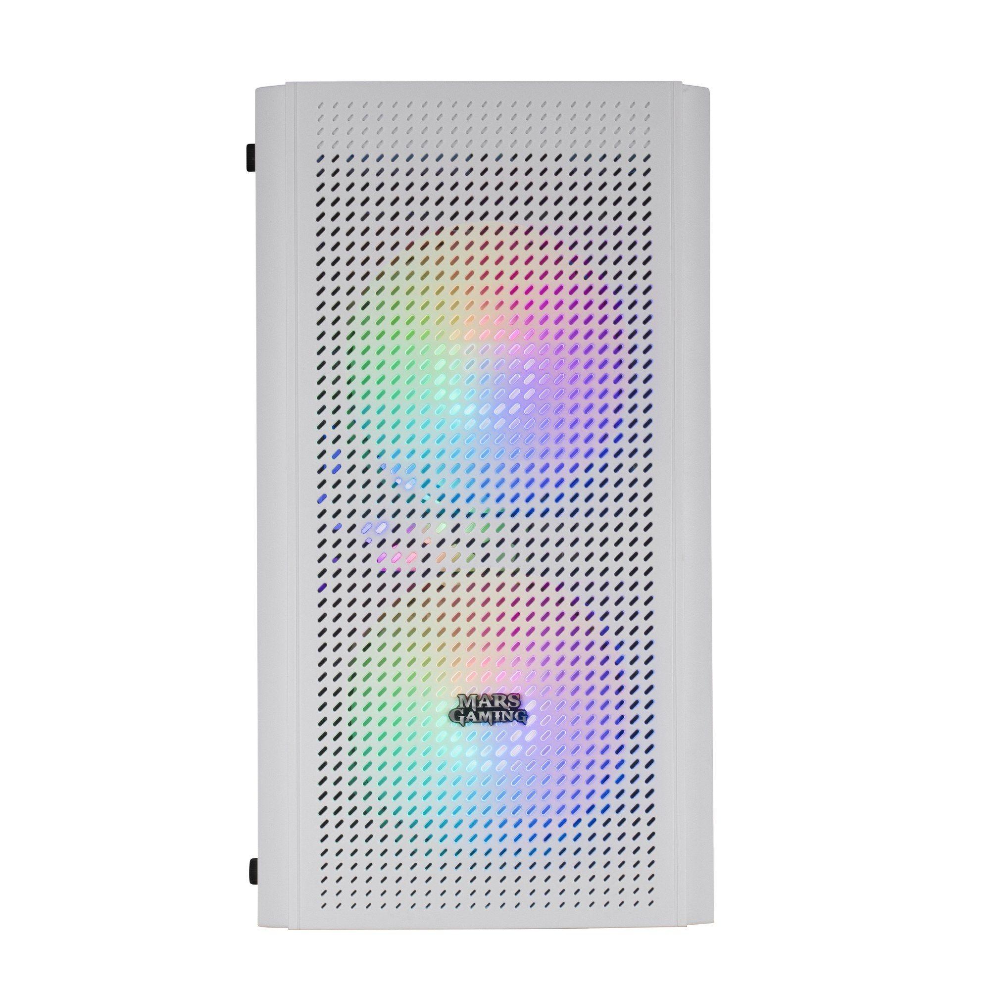 Caixa PC MARS GAMING MC300W (Micro ATX, Mini-ITX - 2,5" - RGB - Branco) — miniatura 3