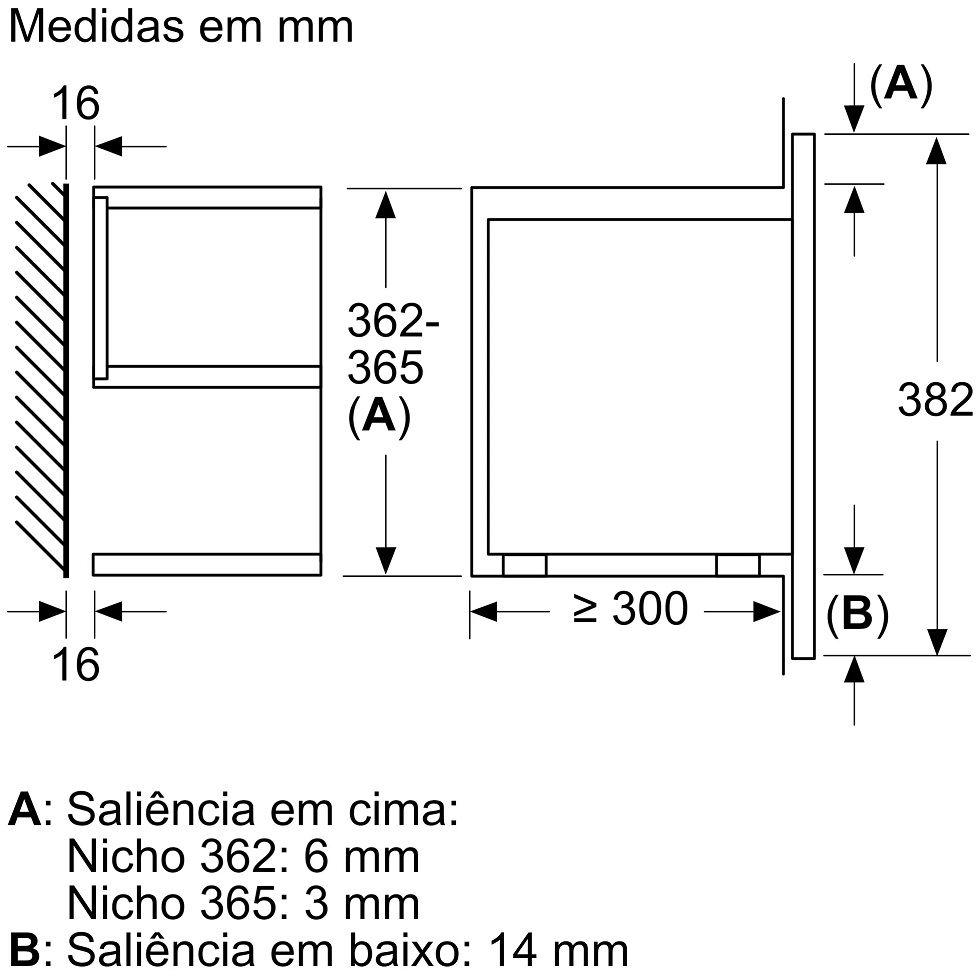 Micro-ondas com Grill Encastre BOSCH BER7321B1 (900 W - 1300 W - 21 L - Preto), miniatura 5