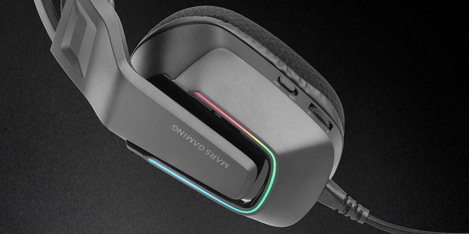 Headset Gaming MARS GAMING MH-STRIKE (Binaural - Com fios - Circum-aural - Preto) — miniatura 2