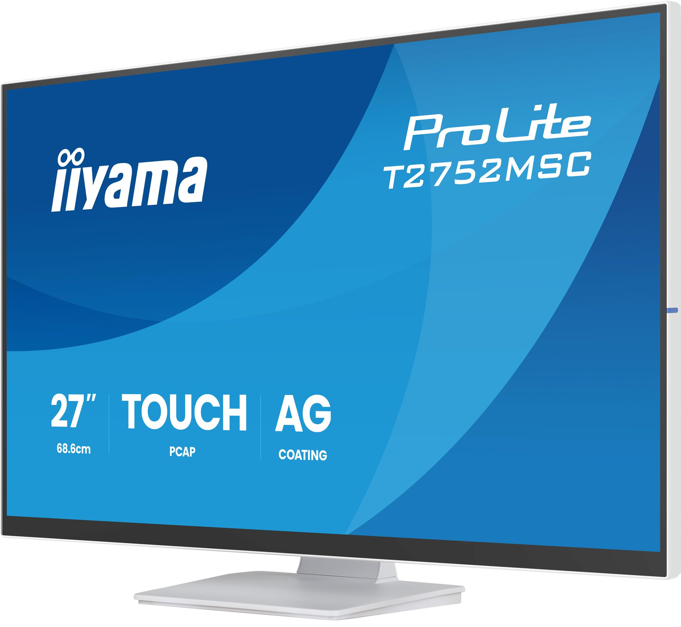 Monitor IIYAMA ProLite T2752MSC-W1AG (27" - IPS - 100 Hz - Branco) — miniatura 4