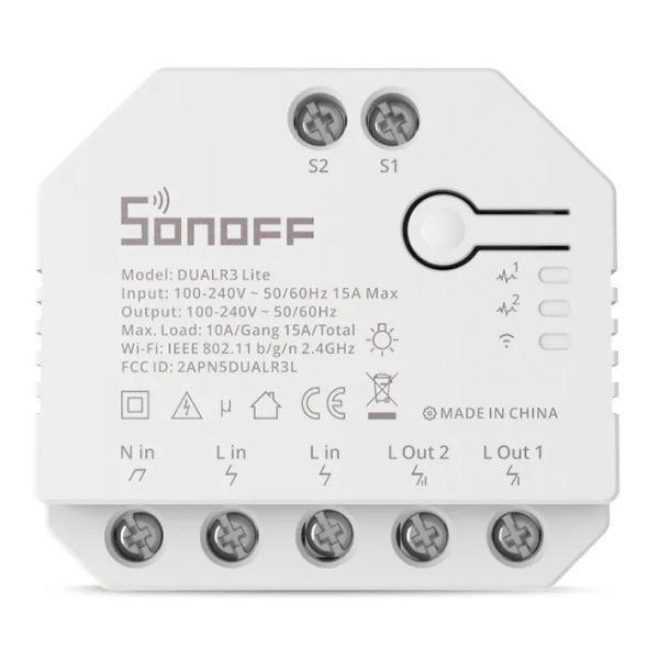 Módulo de Interruptor Inteligente SONOFF DUALR3 Lite (PC V0 retardador de fogo - Branco), miniatura 3