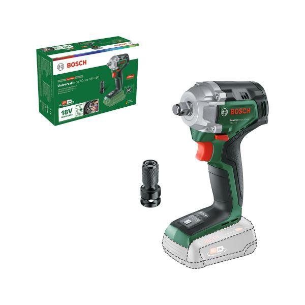 Chave de Impacto sem Fios BOSCH UniversalImpactDrive 18V-350 (Verde e Preto)
